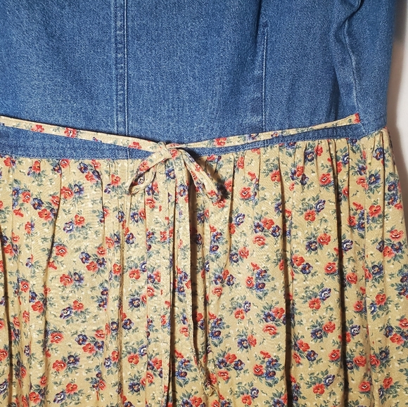 Vintage 90s Erika Studio Cottagecore Floral Dress - Picture 7 of 9